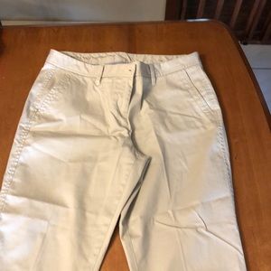 Talbots ankle girlfriend chino size 10 petite light khaki color